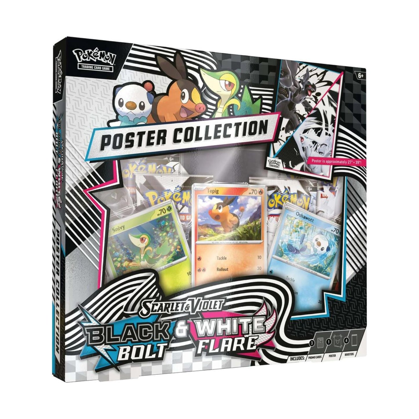 Pokemon TCG Black Bolt & White Flare Poster Collection Ingles