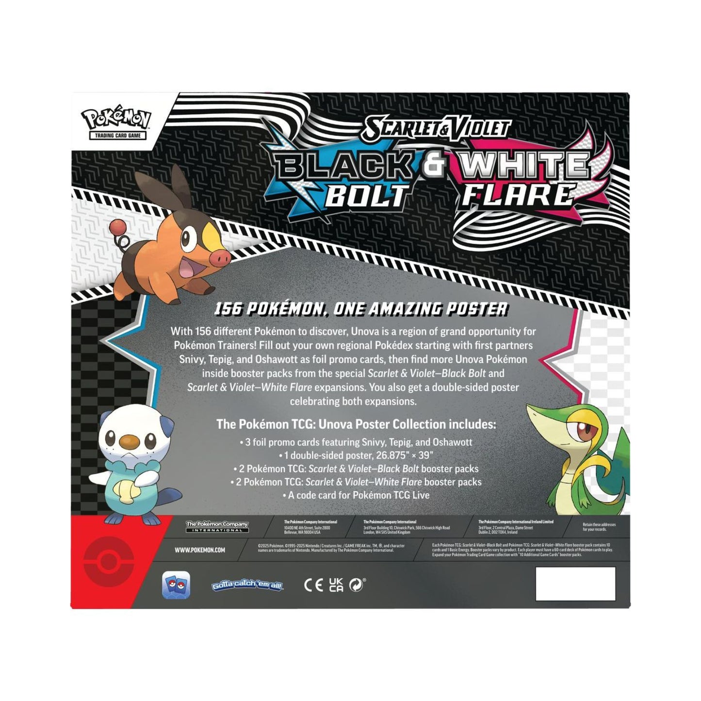 Pokemon TCG Black Bolt & White Flare Poster Collection Ingles