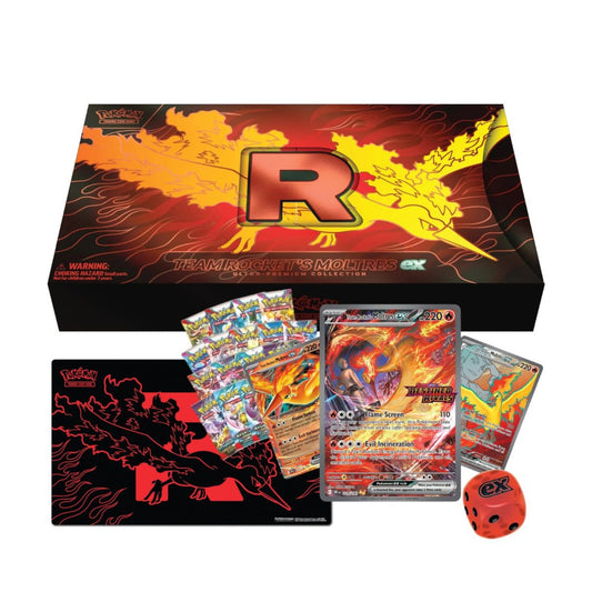 Pokemon TCG Team Rockets Moltres Ex Ultra Premium Collection Ingles