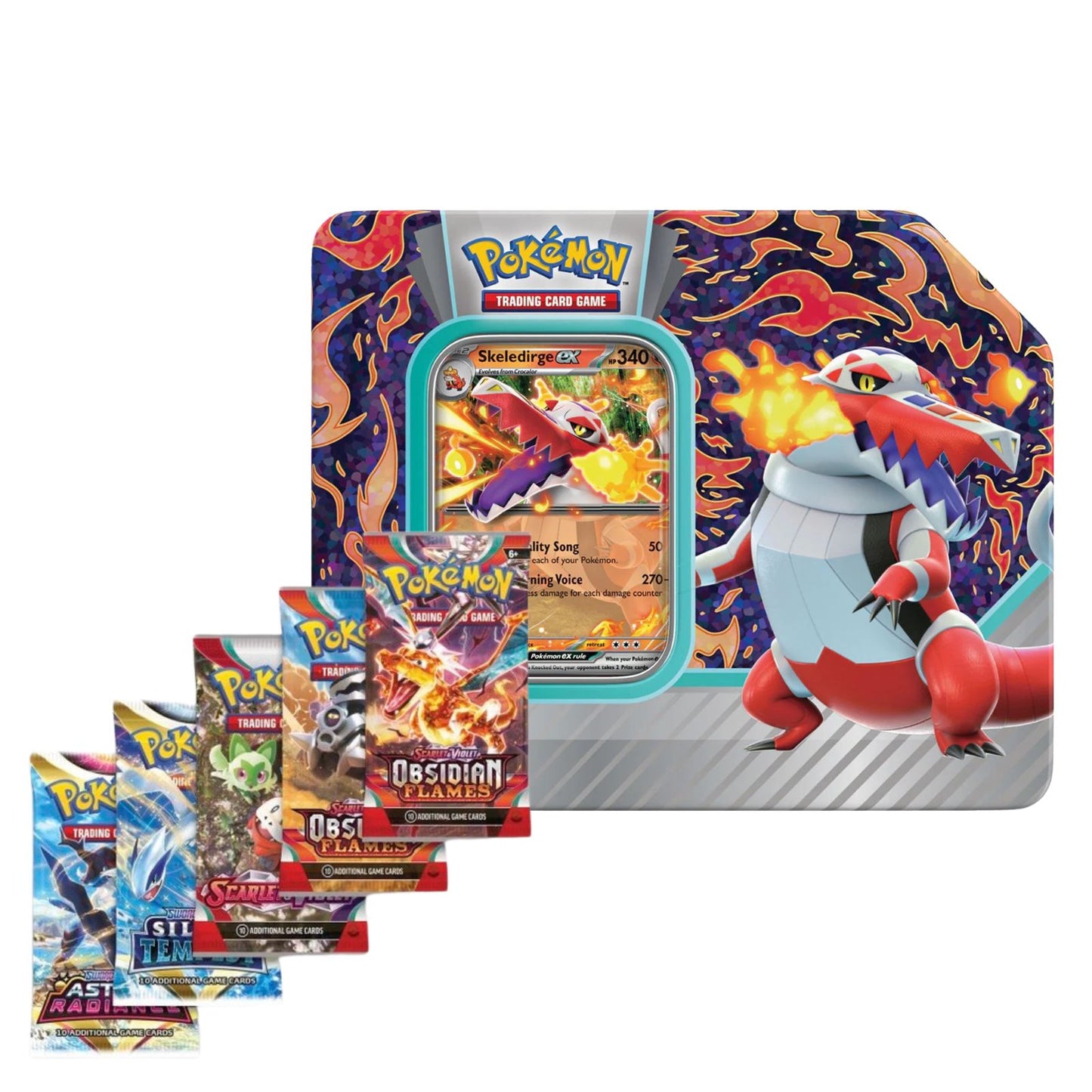 Pokemon TCG Paldea Partners Tin Skeledirge Ex Ingles