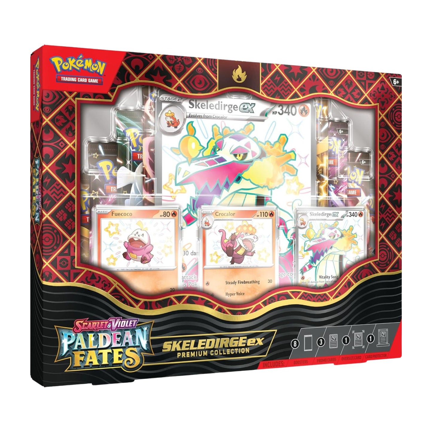Pokemon TCG Paldean Fates Skeledirge Ex Premium Collection Ingles
