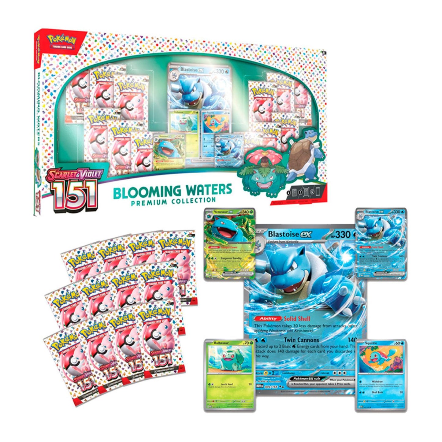 Pokemon TCG 151 Blooming Waters Premium Collection Ingles