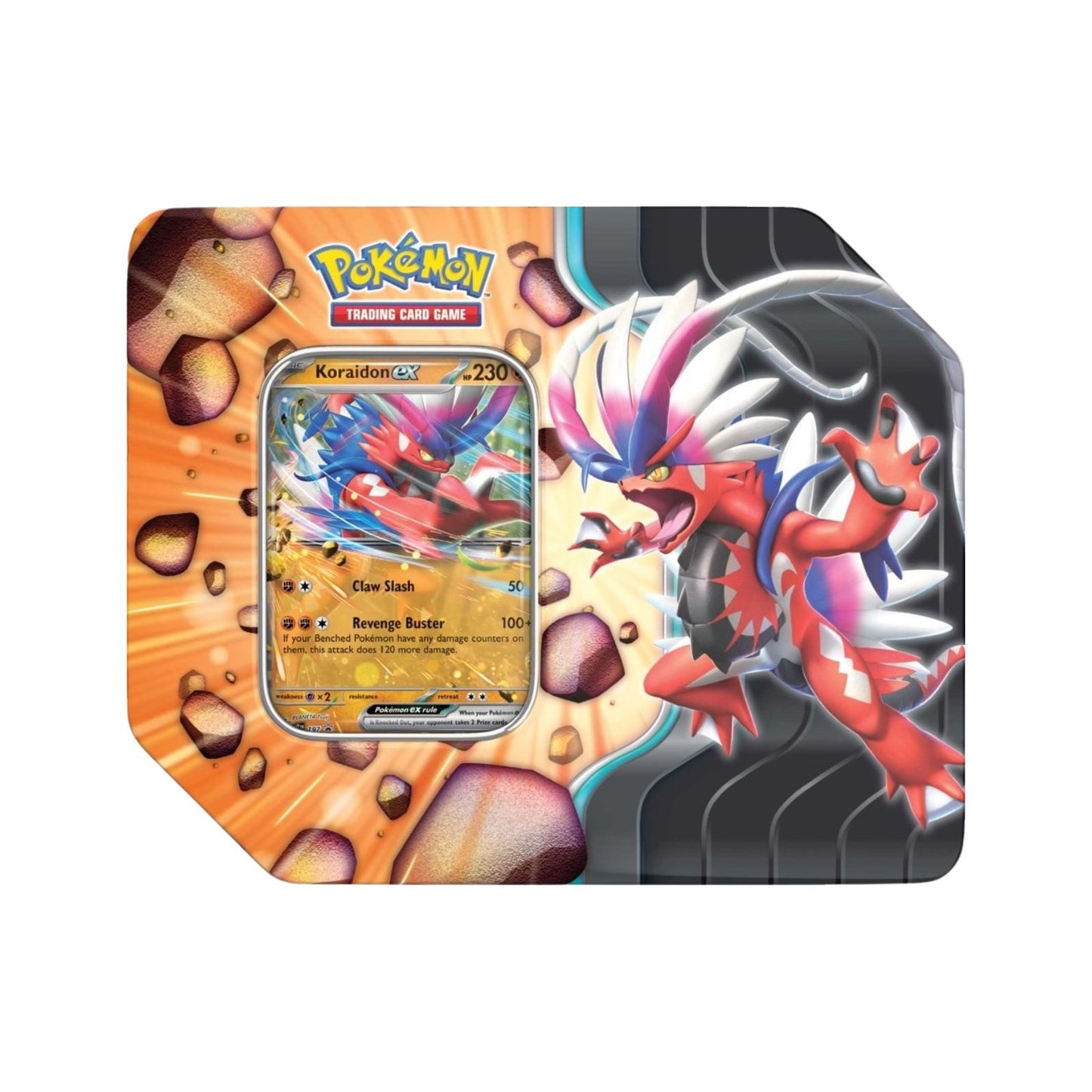 Pokemon TCG Slashing Legends Tin Koraidon Ex Ingles