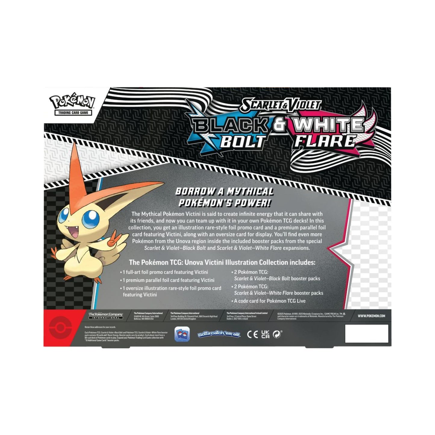 Pokemon TCG Black Bolt & White Flare Victini Illustration Collection Ingles