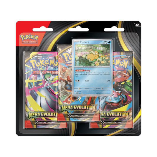 Pokemon TCG Mega Evolution Tripack Blister Psyduck Ingles
