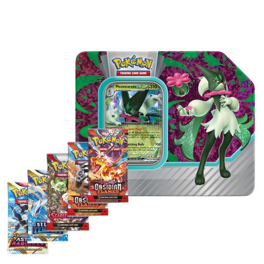 Pokemon TCG Paldea Partners Tin Meowscarada Ex Ingles