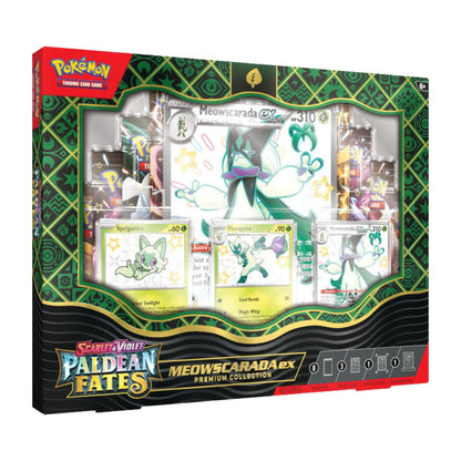 Pokemon TCG Paldean Fates Meowscarada Ex Premium Collection Ingles