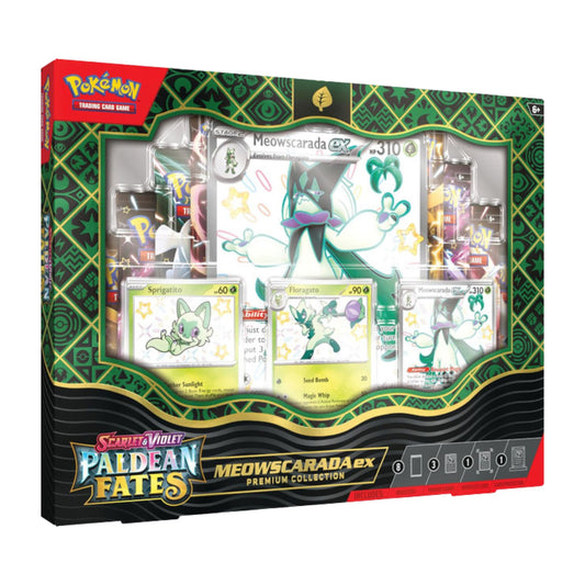 Pokemon TCG Paldean Fates Meowscarada Ex Premium Collection Ingles
