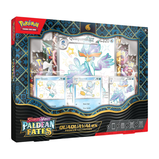 Pokemon TCG Paldean Fates Quaquaval Ex Premium Collection Ingles