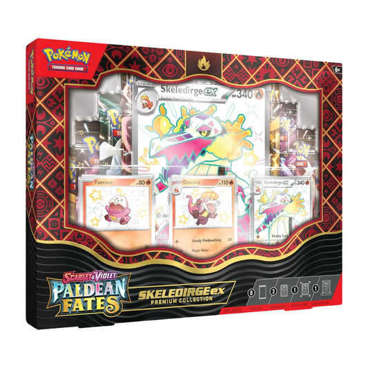 Pokemon TCG Paldean Fates Skeledirge Ex Premium Collection Ingles