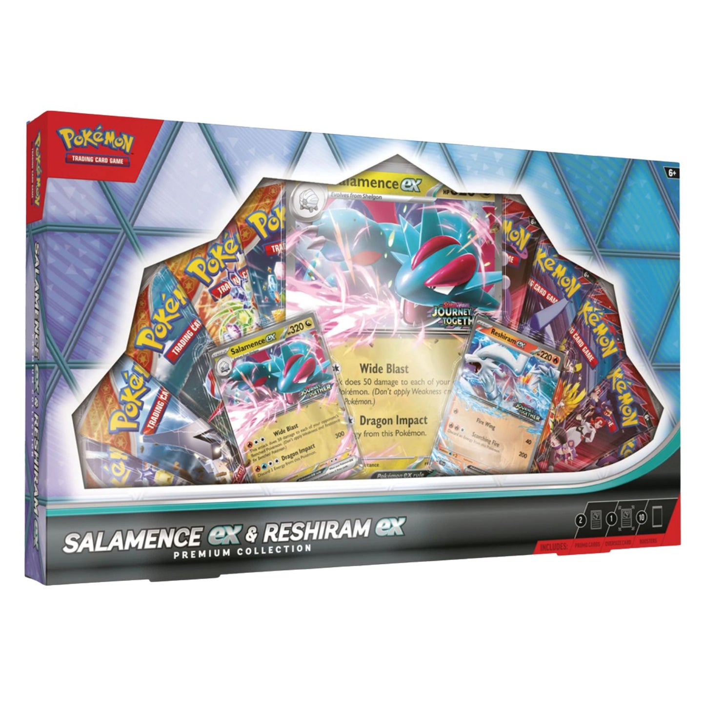 Pokemon TCG Salamence Ex & Reshiram Ex Premium Collection Ingles