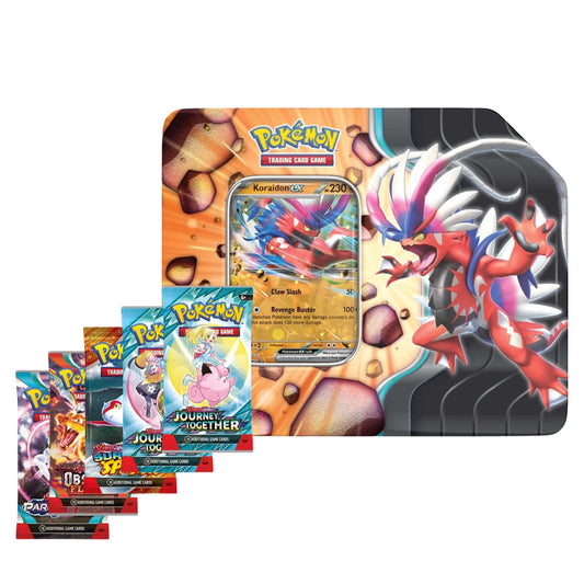 Pokemon TCG Slashing Legends Tin Koraidon Ex Ingles