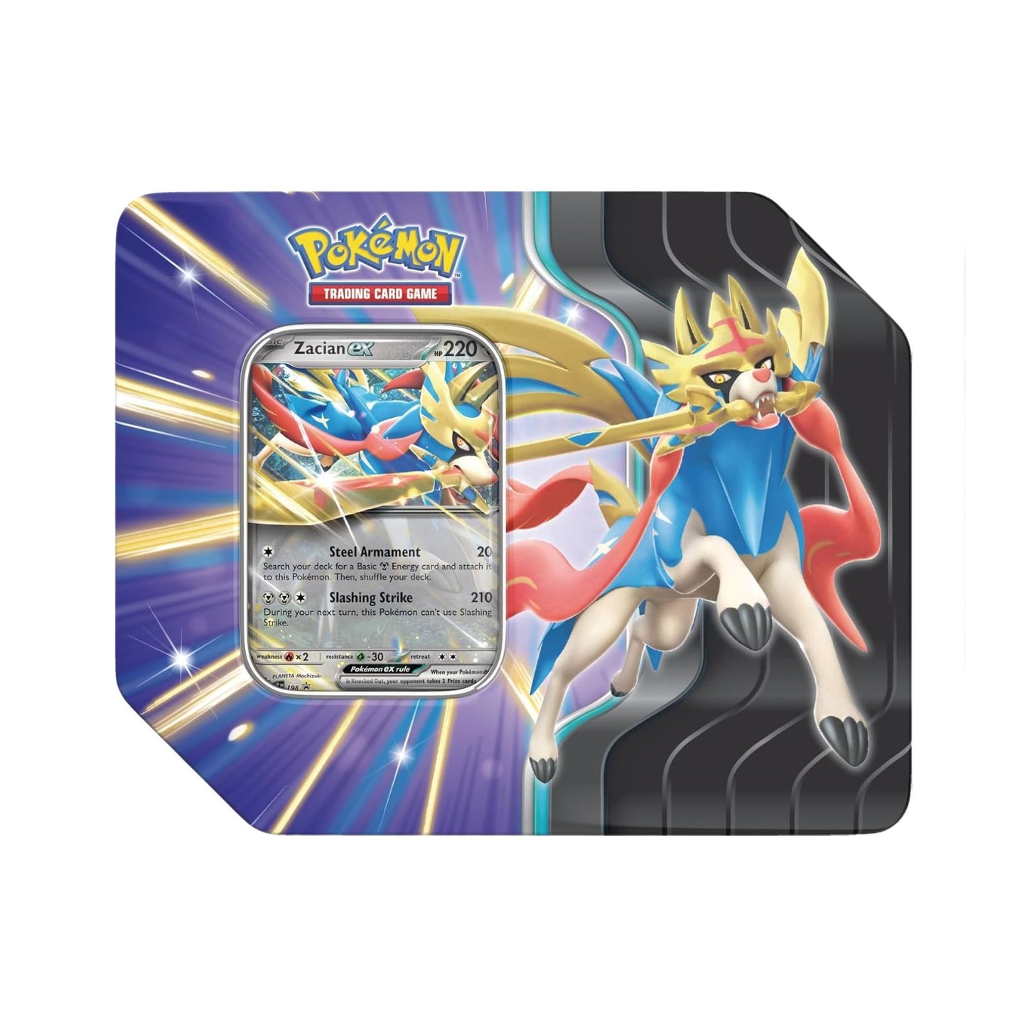 Pokemon TCG Slashing Legends Tin Zacian Ex Ingles