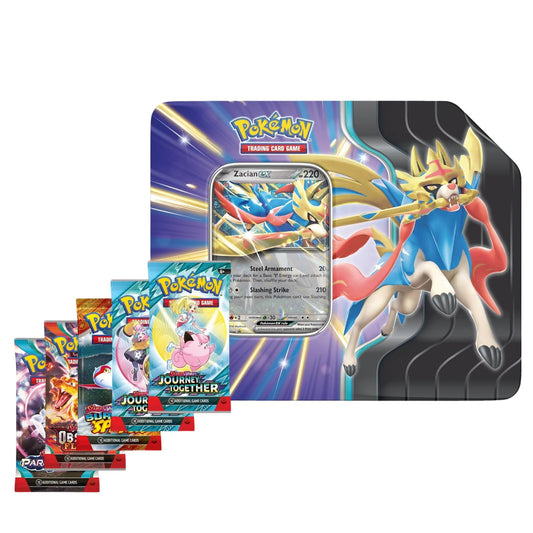 Pokemon TCG Slashing Legends Tin Zacian Ex Ingles